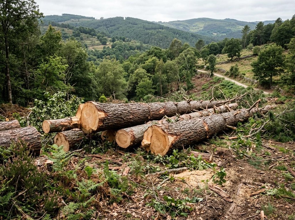 Foto 1 Servicios de tala de árboles en Allariz para parcelas y montes