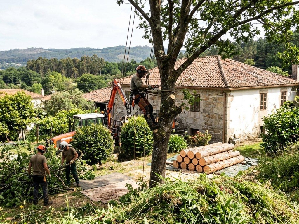 Foto 1 Servicios de tala de árboles en Ribadavia para fincas y jardines
